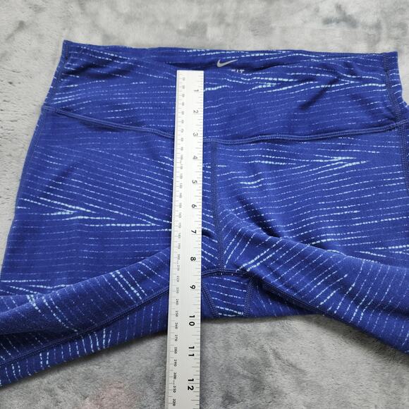 Nike Running Pants Womens M Blue Epic Run Training Legging Drawstring Zip Pocket - Picture 13 of 16